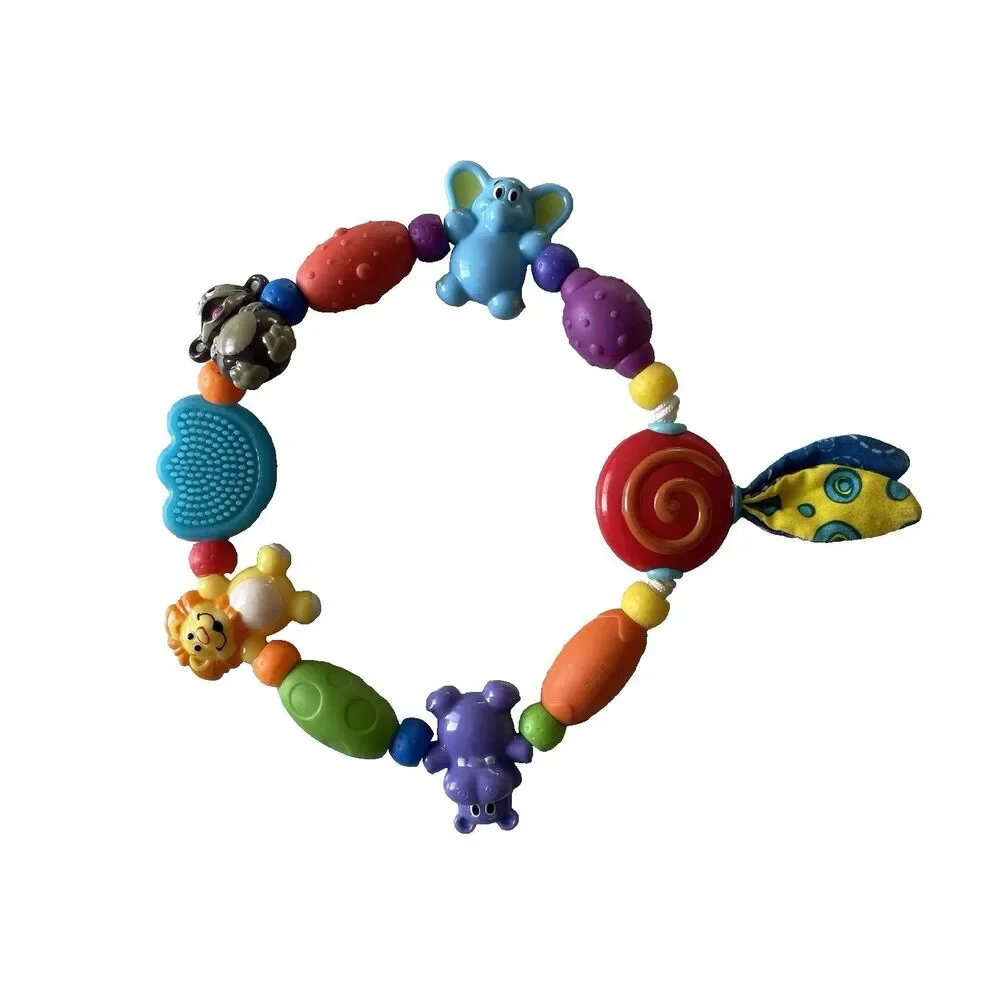 Nuby Safari Friends Soothing Teether Ring Infant Baby Toy Animals Colorful